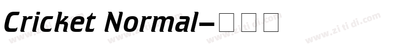 Cricket Normal字体转换